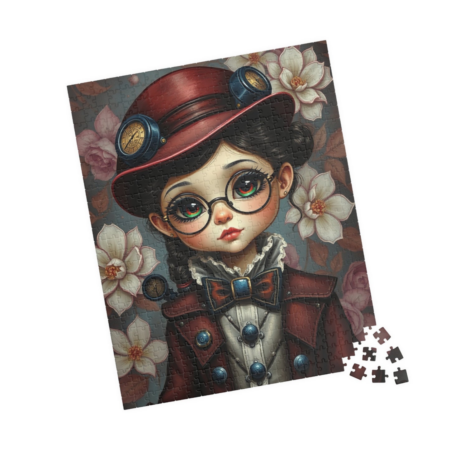 Whimsical Vintage Girl Puzzle, 110-1014 Piece Steampunk Jigsaw Game, Perfect for Family Fun, Gifts for Friends, Nostalgia Home Entertainment Puzzle The Puzzle Chest