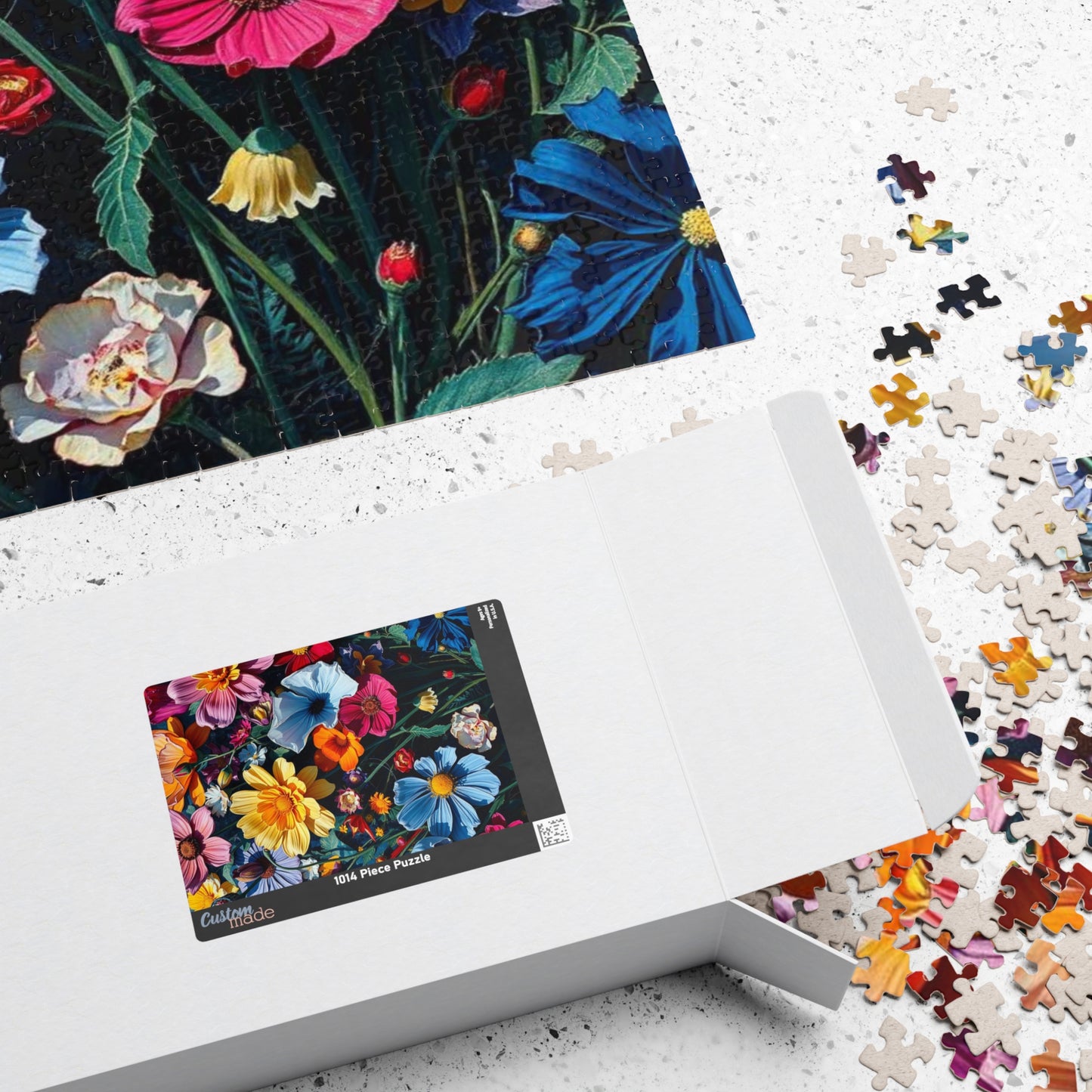 Floral Jigsaw Puzzle, Colorful Flower Game, Friend Gift for Garden Lover, Family Game Night, Home Entertainment Brain Teaser Puzzle The Puzzle Chest