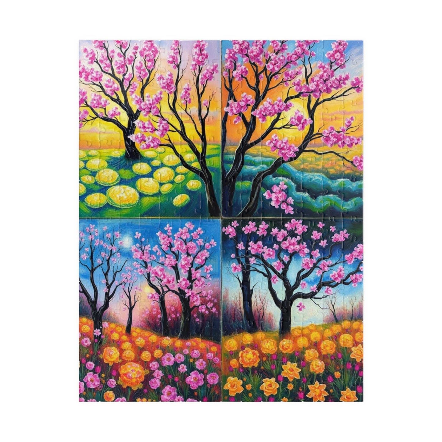 Four-Quadrant Landscape Puzzle - Nature Themed Collage Jigsaw for Adults, Ideal for Family Bonding, Mental Exercise, Gift for Friends 252 pcs (Vertical) Puzzle The Puzzle Chest