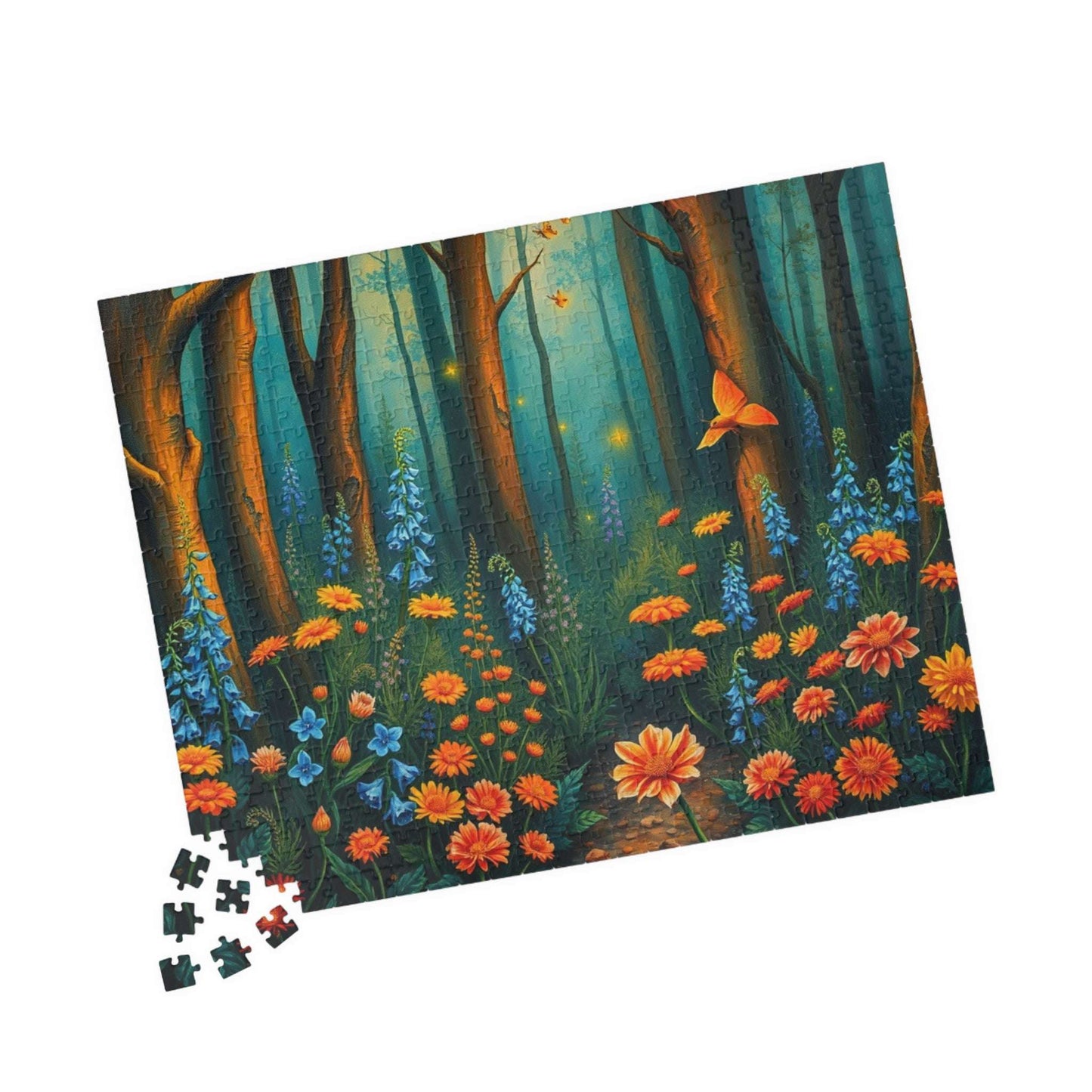Enchanting Forest Puzzle | Floral Landscape Jigsaw Game for Adult | Nature Lover Gift, Indoor Game, Home Entertainment, Mindfulness Activity Puzzle The Puzzle Chest