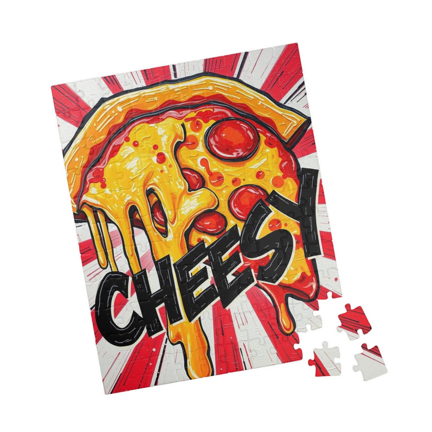 Cheesy Pizza Puzzle for Adults - Pop Art Jigsaw Fun Family Game, Foodie Gift for Friends, Cozy Night Party Activity, Puzzle Enthusiast Puzzle The Puzzle Chest