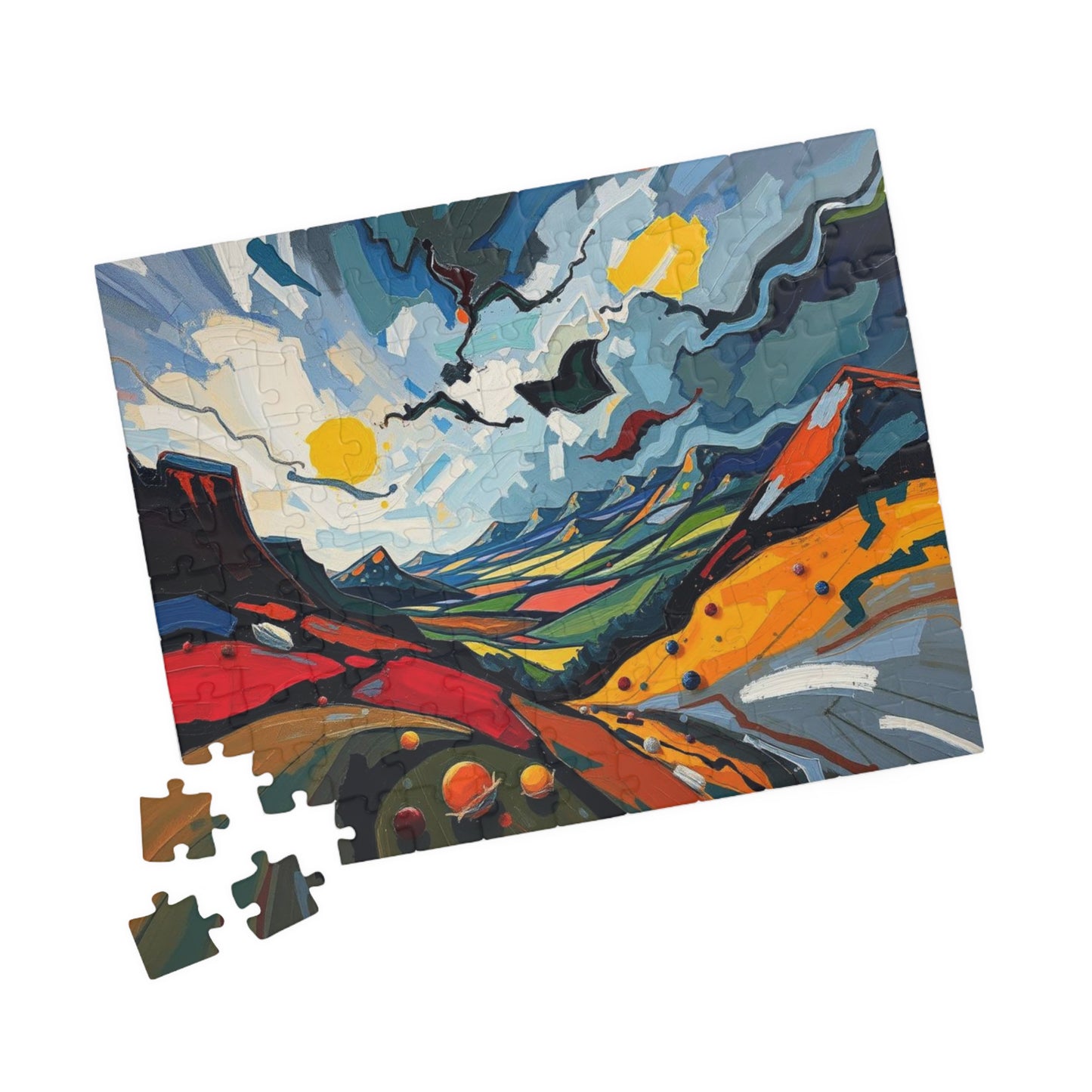 Colorful Landscape Puzzle, Abstract Jigsaw Puzzle Game for Adult Puzzle Lover Gift for Friend Family Game Nights Puzzle The Puzzle Chest