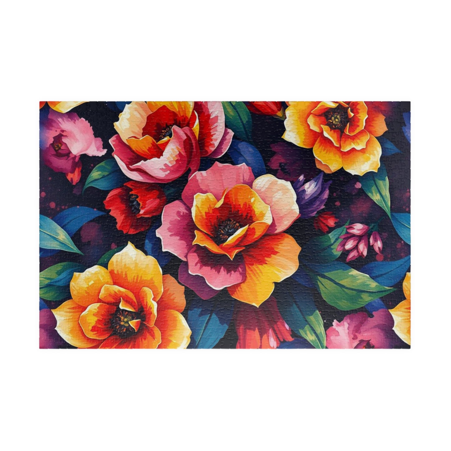 Floral Puzzle Artwork - 110, 252, 520, 1014-piece Jigsaw Games for Family Time, Gift for Friends, Home Entertainment, Art Lovers 1014 pcs (Horizontal) Puzzle The Puzzle Chest
