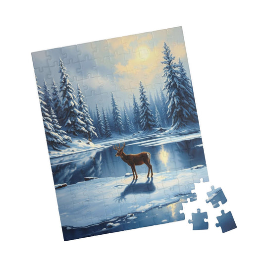 Serene Winter Landscape Puzzle | 110, 252, 520, 1014-piece Jigsaw | Cozy Home Activity, Gift for Nature Lovers, Christmas Decor, Family Time Puzzle The Puzzle Chest