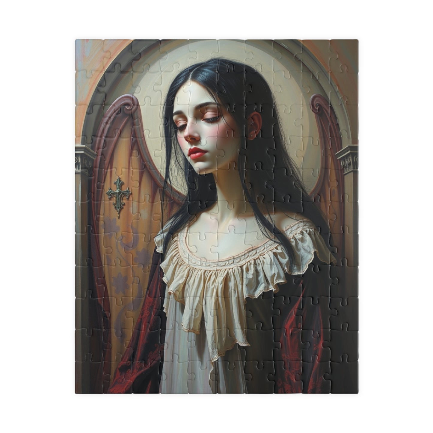 Artistic Portrait Puzzle, Unique Jigsaw Puzzle for Adults, Perfect Gift for Gothic Art Lover and Puzzle Enthusiast, Mindfulness Activity 110 pcs (Vertical) Puzzle The Puzzle Chest