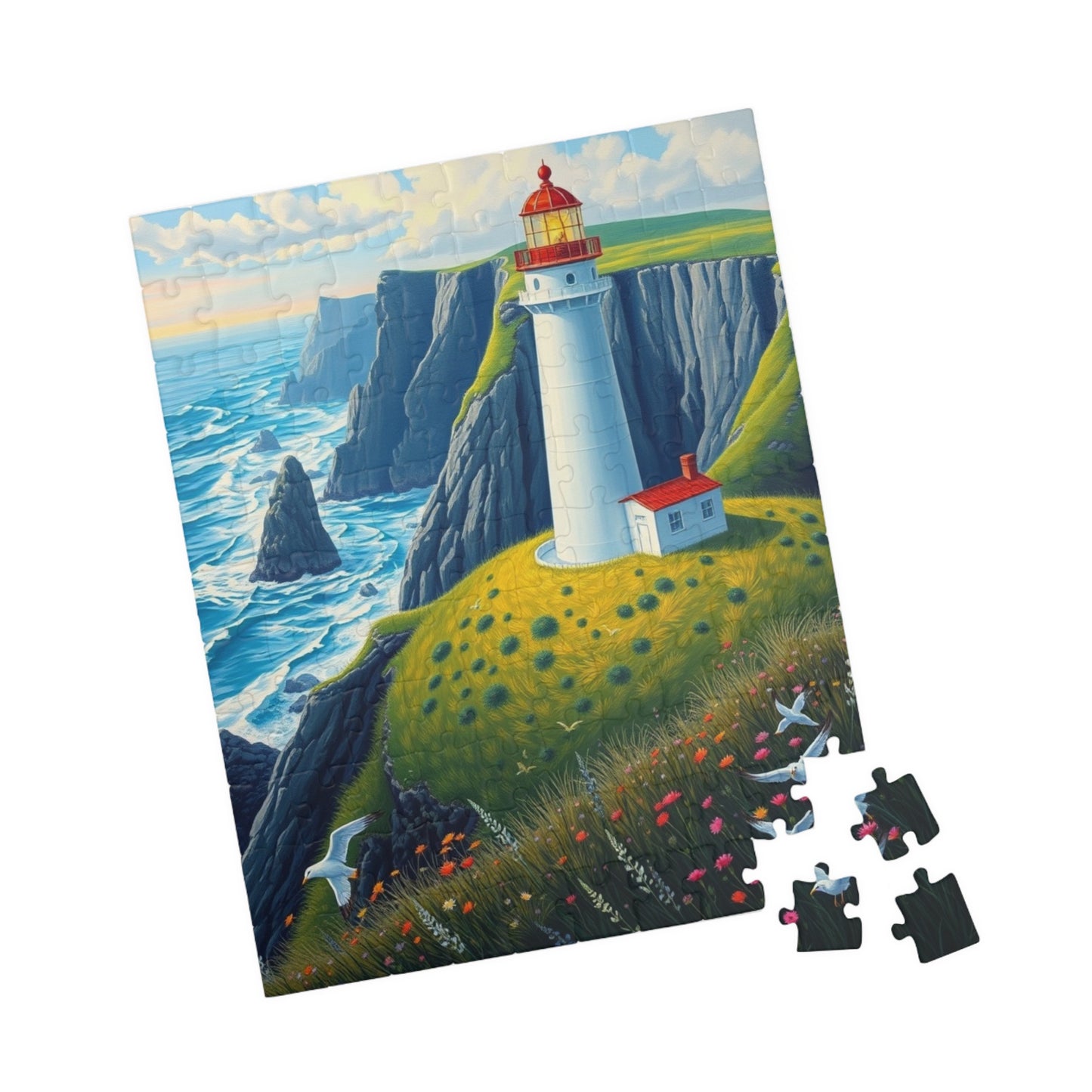 Lighthouse Puzzle - 110 252 520 1014-Piece, Coastal Decor, Gift for Puzzle Lovers, Ocean Scene Challenge, Family Activity Puzzle The Puzzle Chest