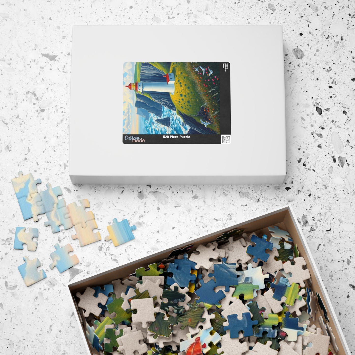 Lighthouse Puzzle - 110 252 520 1014-Piece, Coastal Decor, Gift for Puzzle Lovers, Ocean Scene Challenge, Family Activity Puzzle The Puzzle Chest