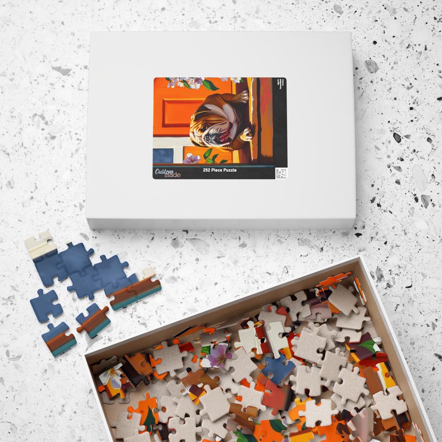 Bulldog Jigsaw Puzzle - Pet Themed Activity, Perfect for Family Fun, Creative Home Entertainment, Gift for Friends and Dog Lovers Puzzle The Puzzle Chest