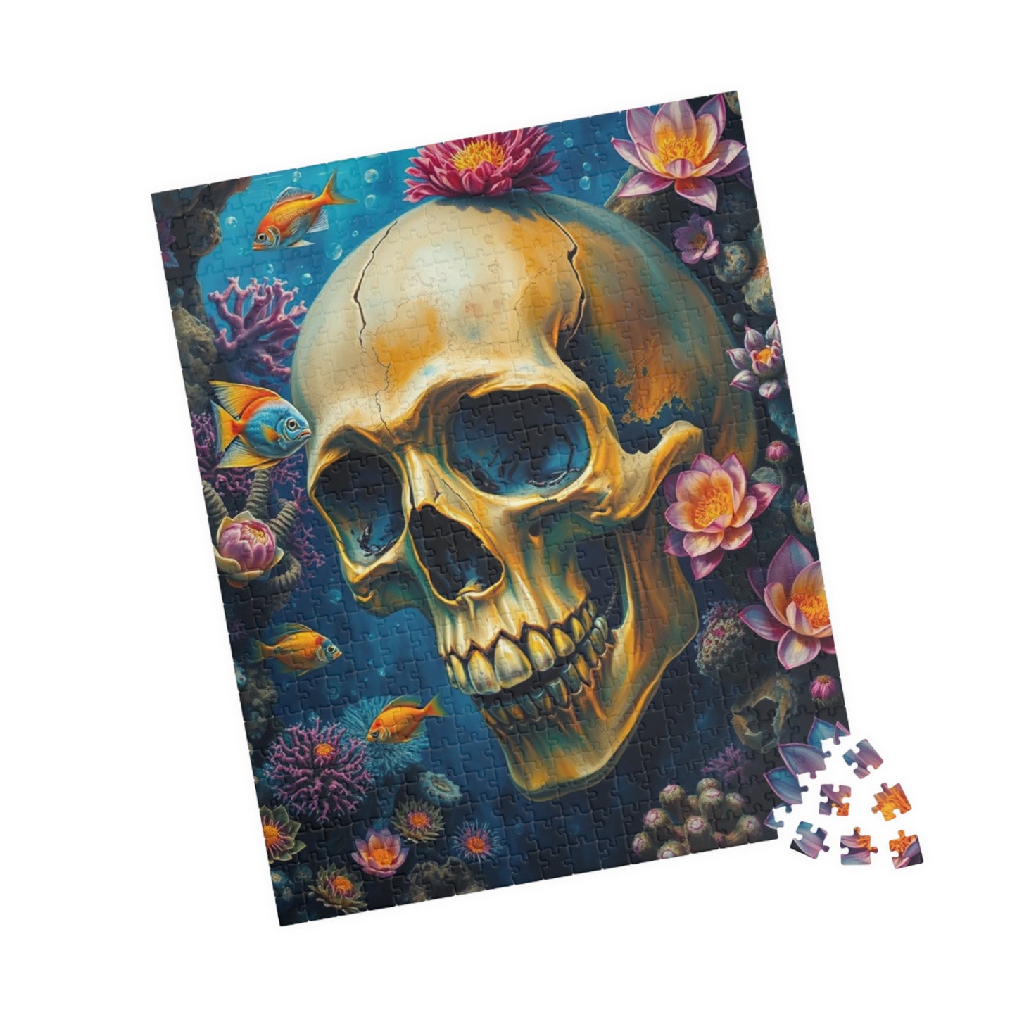 Skull Ocean Puzzle, Unique Skull Artwork, 110-1014 Piece Gothic Adult Jigsaw Game, Gift for Puzzle Enthusiast, Perfect Home Entertainment Puzzle The Puzzle Chest