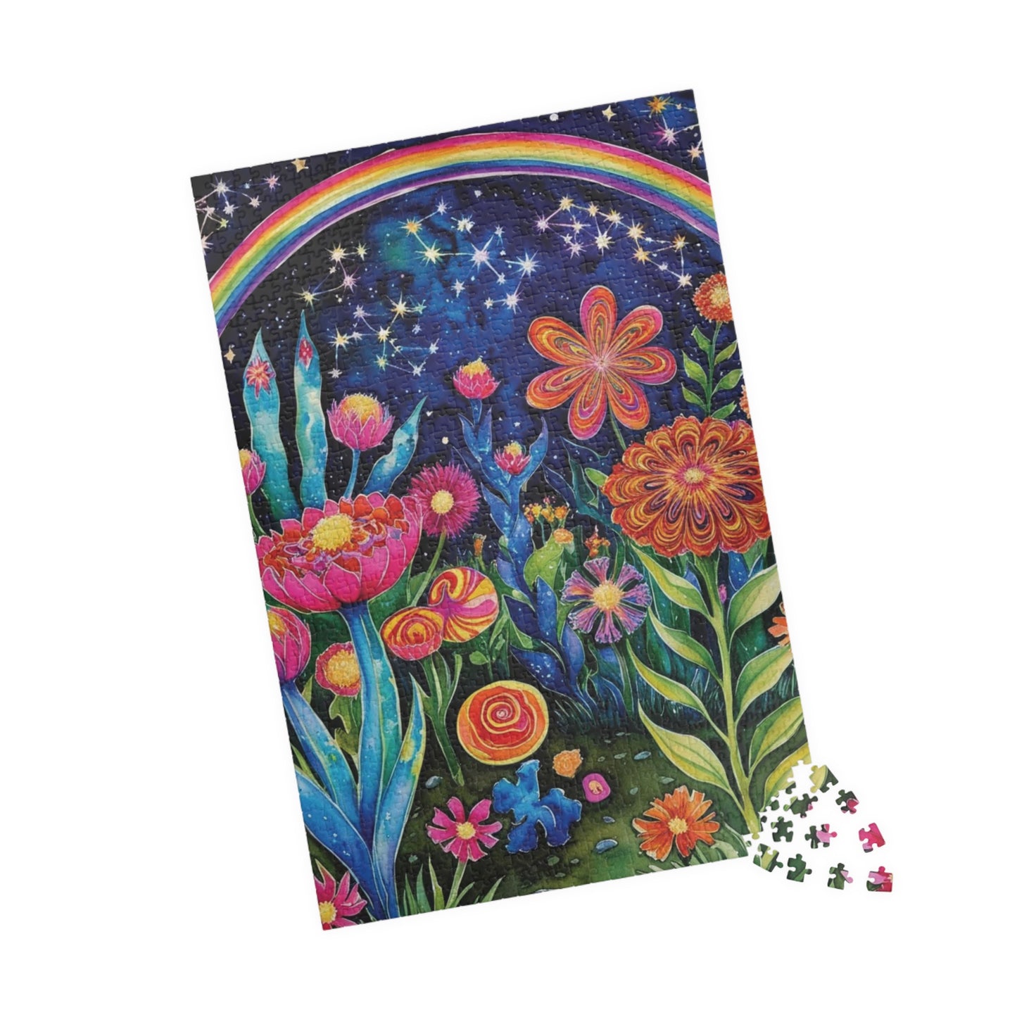 Trippy Puzzle, Glow in the Dark Garden, Otherworldly Hues Jigsaw Puzzle Game for Adults, Mind-Bending Design for Puzzle Lover, Enthusiasts Puzzle The Puzzle Chest