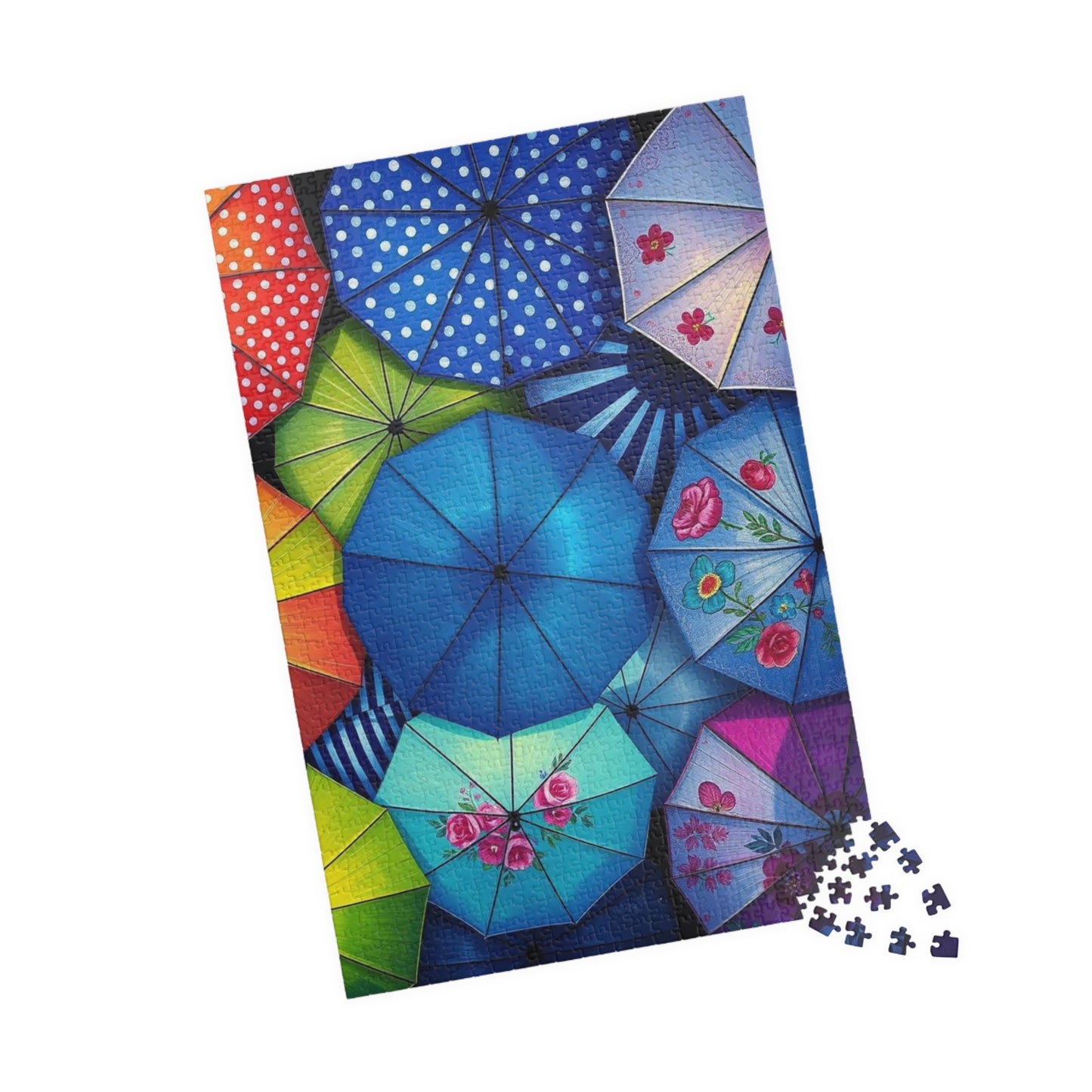 Chaotic Umbrella Puzzle Jigsaw Game - Vibrant Collage Design, Family Bonding Time, Mental Workout, Unique Gift for Friends Puzzle The Puzzle Chest