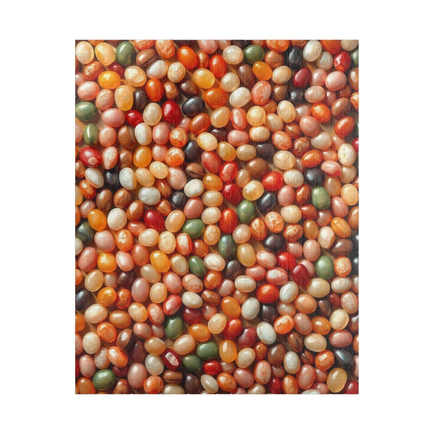 Chaotic Jelly Beans Puzzle, Vibrant Candy-Themed Jigsaw, Earth Tones Food Collage, Family Activity, Quiet Pastime, Foodie Puzzle Lover 520 pcs (Vertical) Puzzle The Puzzle Chest