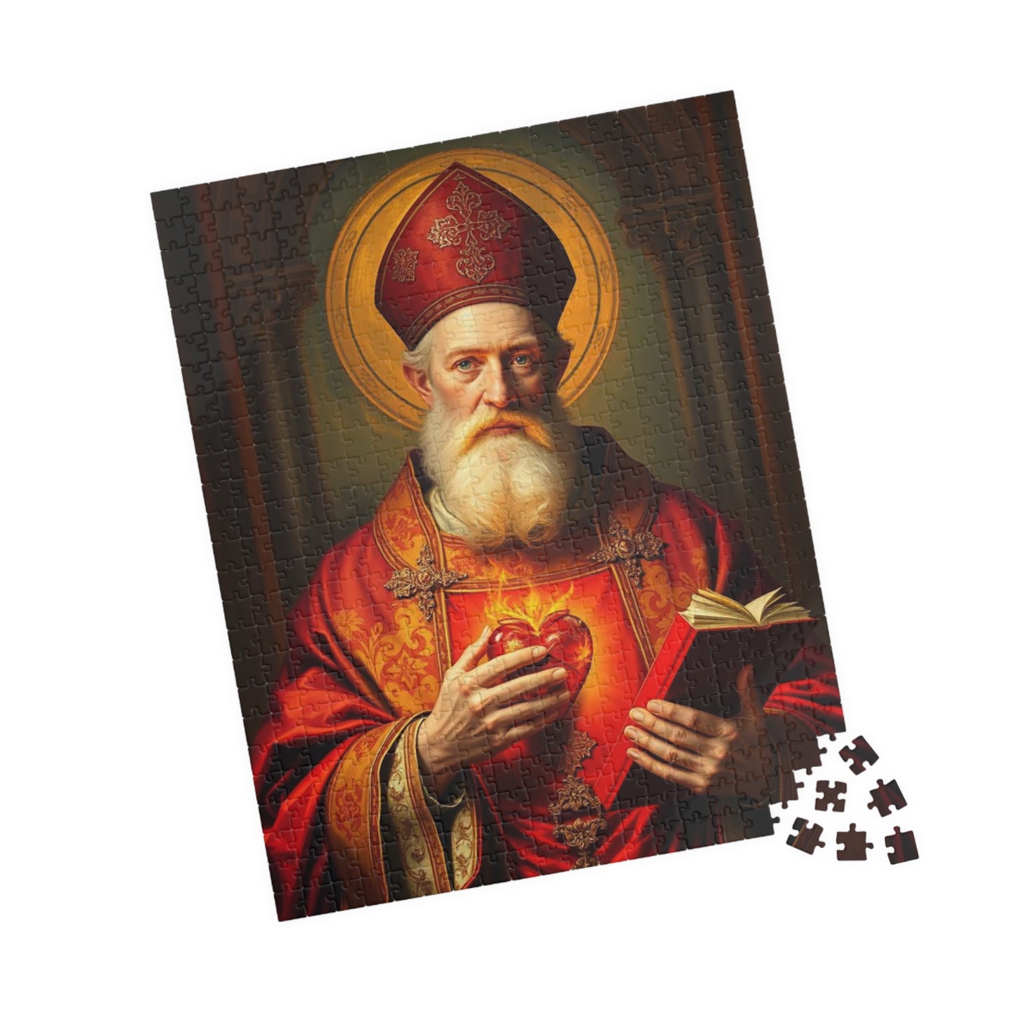 Saint Augustine Jigsaw Puzzle for Adult, Religious Gift for Catholics, Spiritual Home Entertainment, Mindful Faith-Based Fun Family Activity Puzzle The Puzzle Chest