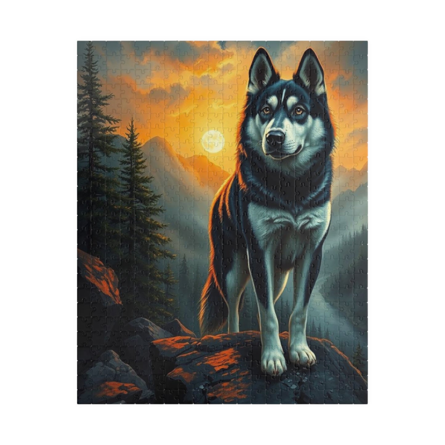 Husky Jigsaw Puzzle for Adults | Dog Lover Gift for Friend Birthday Holiday, Nature Puzzle, Family Activity, Pet Themed Home Entertainment 520 pcs (Vertical) Puzzle The Puzzle Chest