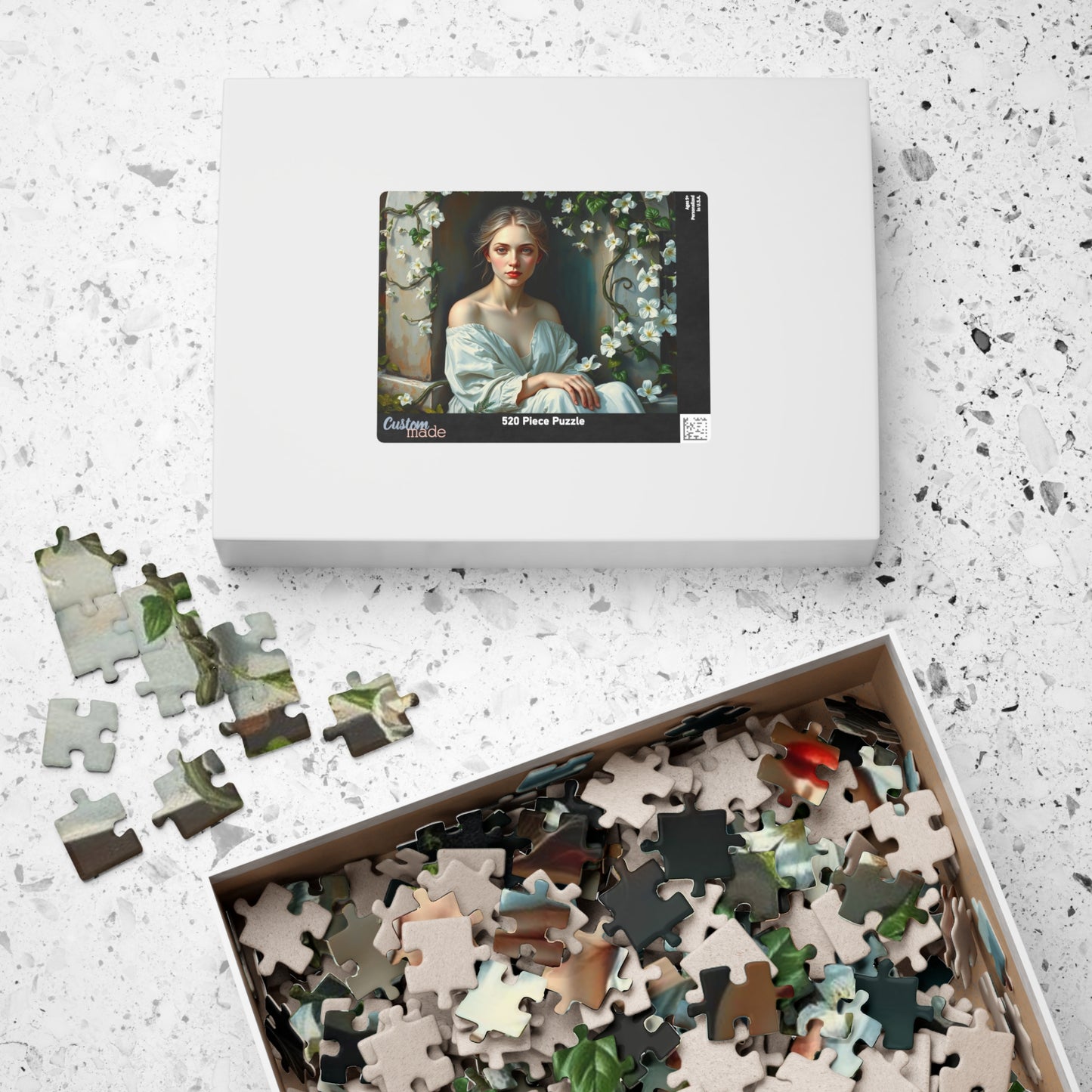 Eternal Vigil Jigsaw Puzzle - Woman by Gravesite, Gothic Puzzle, Dark Fantasy Puzzle, Gift for Art Lover, Home Entertainment, Brain Teaser Puzzle The Puzzle Chest