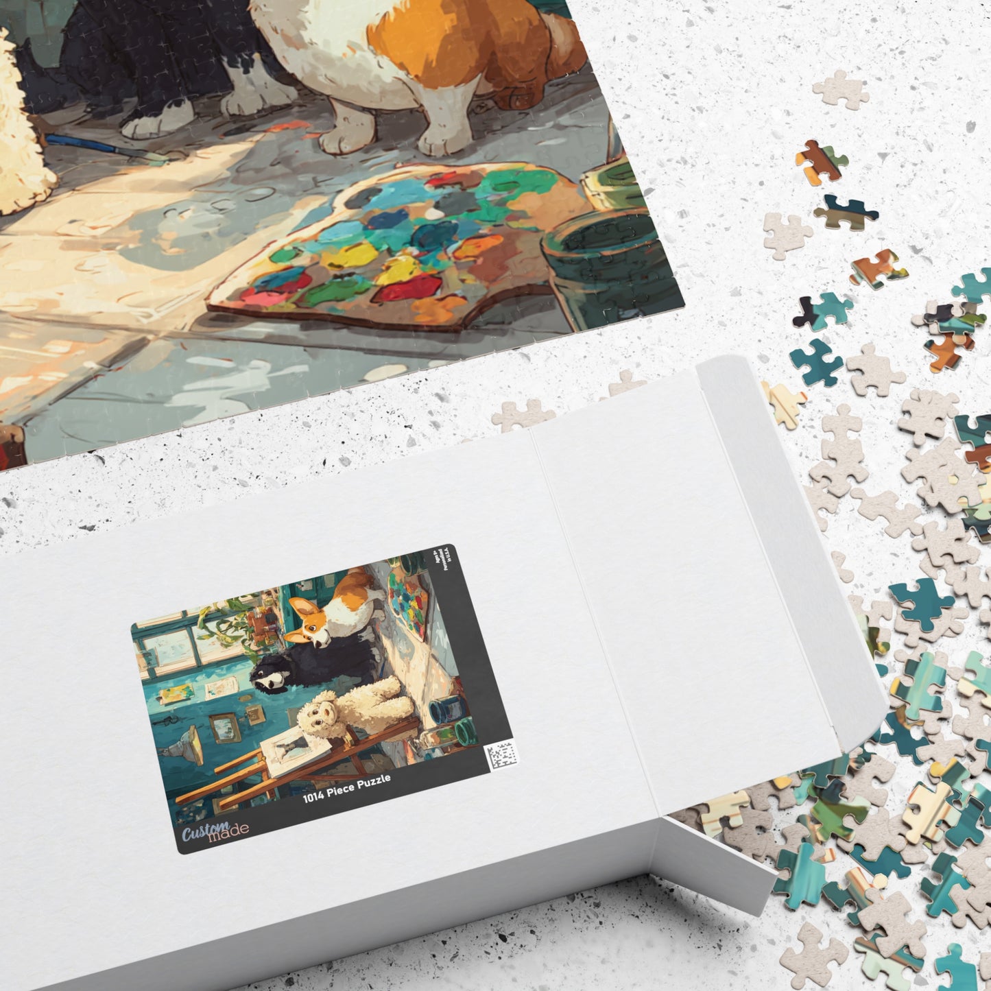 Dog Crew Art Studio Jigsaw Puzzle, Canine Lovers Puzzle, Animal Themed Tabletop Game for Adults and Kids Puzzle The Puzzle Chest