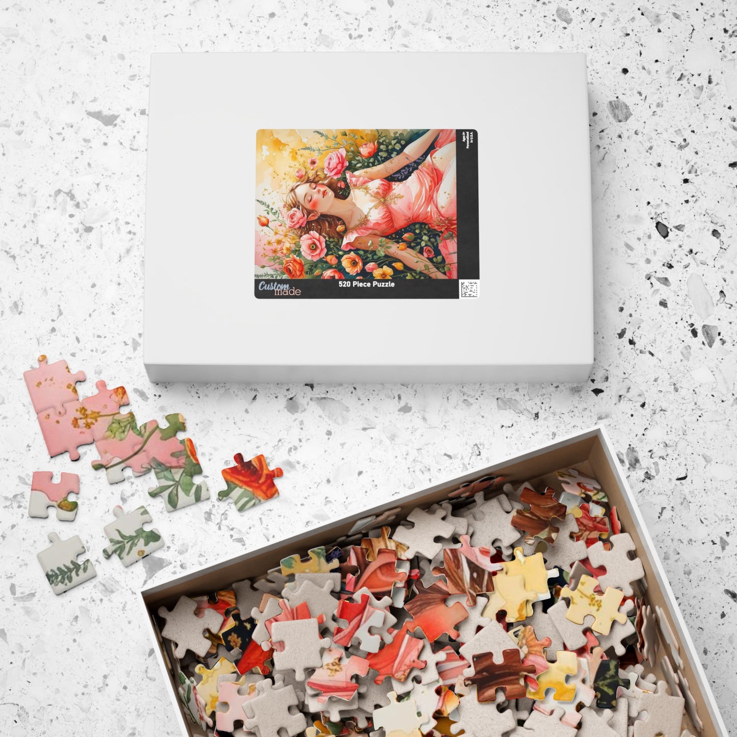 Forget-Me-Nots Fairy Jigsaw Puzzle, Mythical Fantasy Gift for Floral Lover Puzzle Enthusiast, Mindfulness Activity Family Bonding Game Night Puzzle The Puzzle Chest
