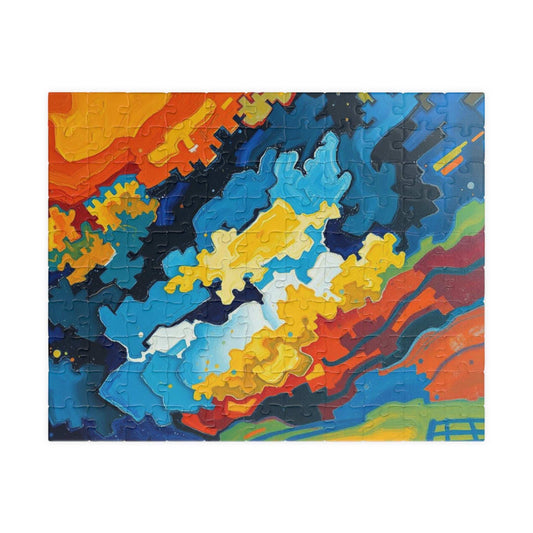 Colorful Abstract Art Jigsaw Puzzle Game for Adult 110 pcs (Horizontal) Puzzle The Puzzle Chest