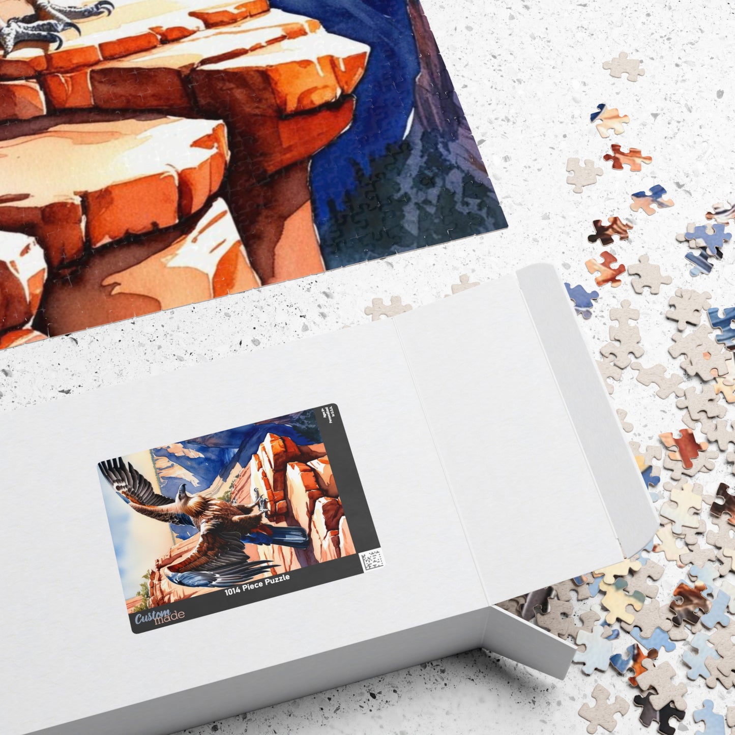 Puzzle - Golden Eagle Canyon Jigsaw Puzzle, 110/252/520/1014 Pieces, Wildlife Lover Gift, Nature Scene Art, Brain Teaser Game, Relaxing Puzzle The Puzzle Chest