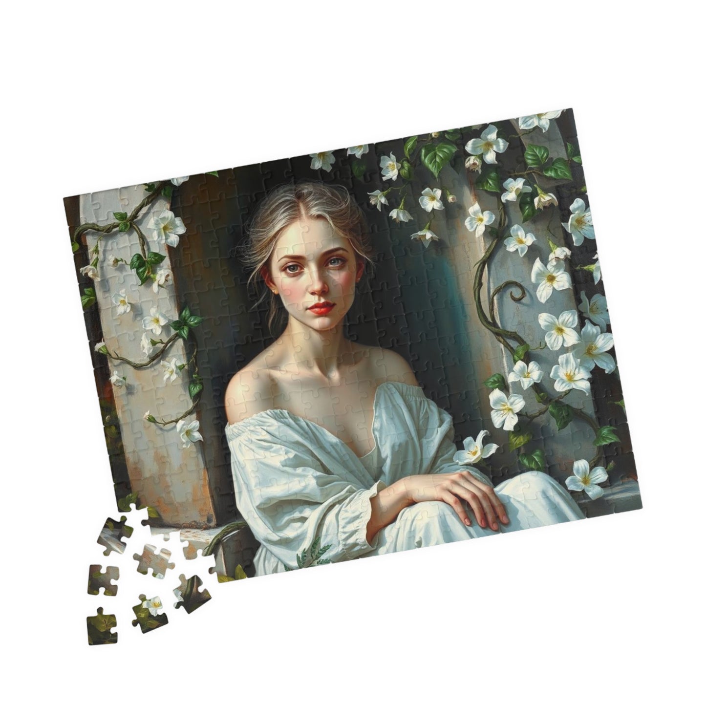 Eternal Vigil Jigsaw Puzzle - Woman by Gravesite, Gothic Puzzle, Dark Fantasy Puzzle, Gift for Art Lover, Home Entertainment, Brain Teaser Puzzle The Puzzle Chest