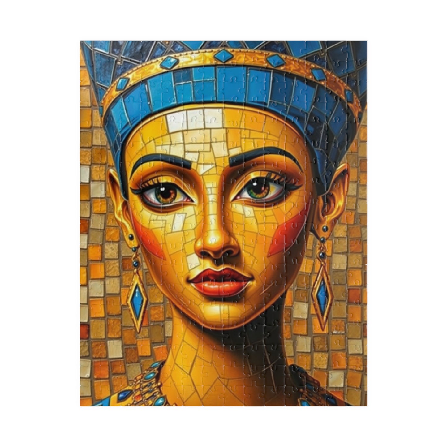 Mosaic Portrait Egyptian Queen Puzzle, 110-1014 Pieces Beautiful Nefertiti Jigsaw Game, Gift for Art Lovers, Challenging Pastime, Family Fun 252 pcs (Vertical) Puzzle The Puzzle Chest