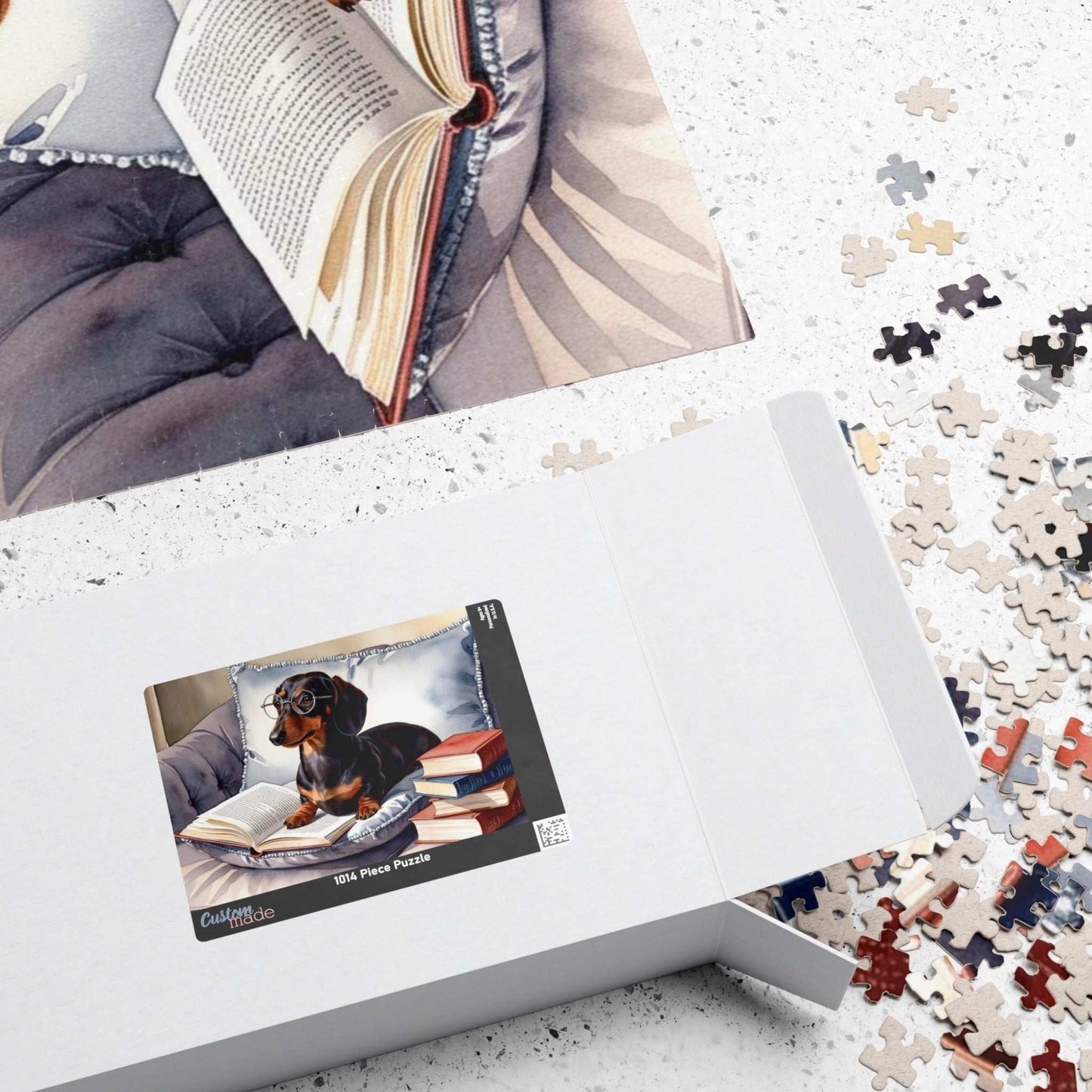 Dachshund Book Lover Puzzle - Cozy Pet Puzzle for Dog Lovers, Family Game Night, Gift for Bookworms, Fun Indoor Activity, Relaxing Gift Puzzle The Puzzle Chest