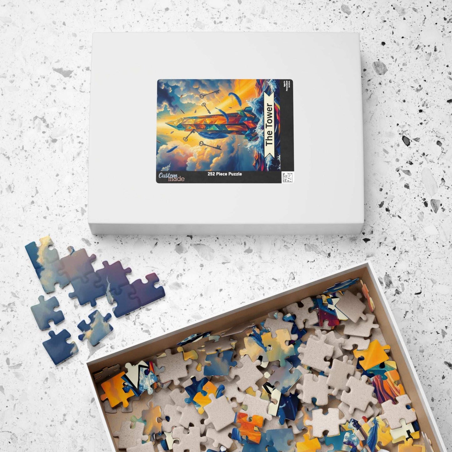 The Tower Jigsaw Puzzle - Tarot Style Game for Family Fun, Holiday Birthday Gift for Puzzle Lovers, Home Decor Activity, Mindfulness Puzzle The Puzzle Chest