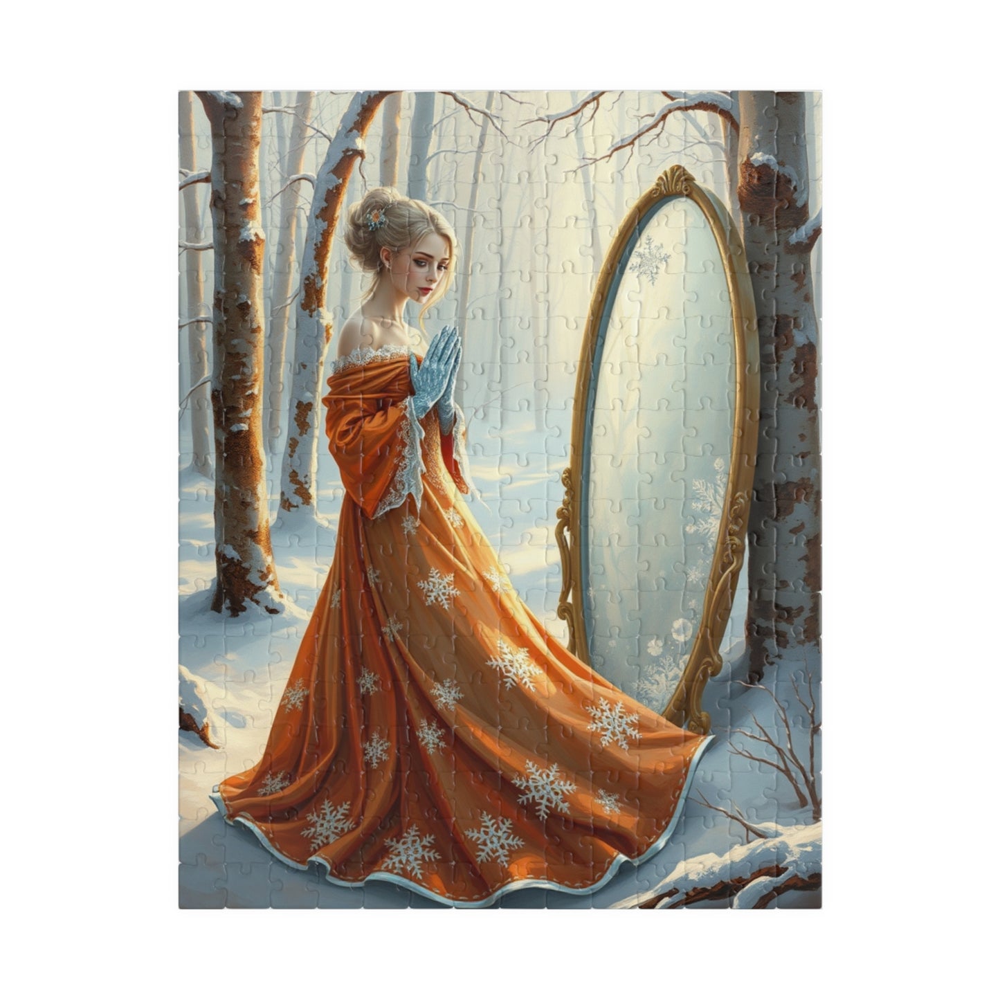 Elegant Frost Spirit Puzzle | Winter Wonderland Jigsaw Game | 110, 252, 520, 1014-piece | Holiday Decor, Family Fun Gift Idea, Cozy Nights