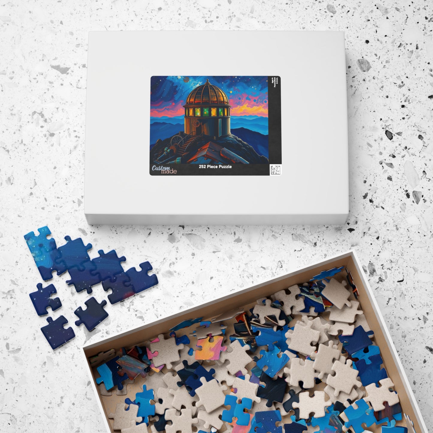 Alchemist Dome Jigsaw Puzzle - Mountaintop Observatory, Steampunk Puzzle Gift for Art Enthusiast Friend, Creative Hobby, Family or Solo Fun Puzzle The Puzzle Chest
