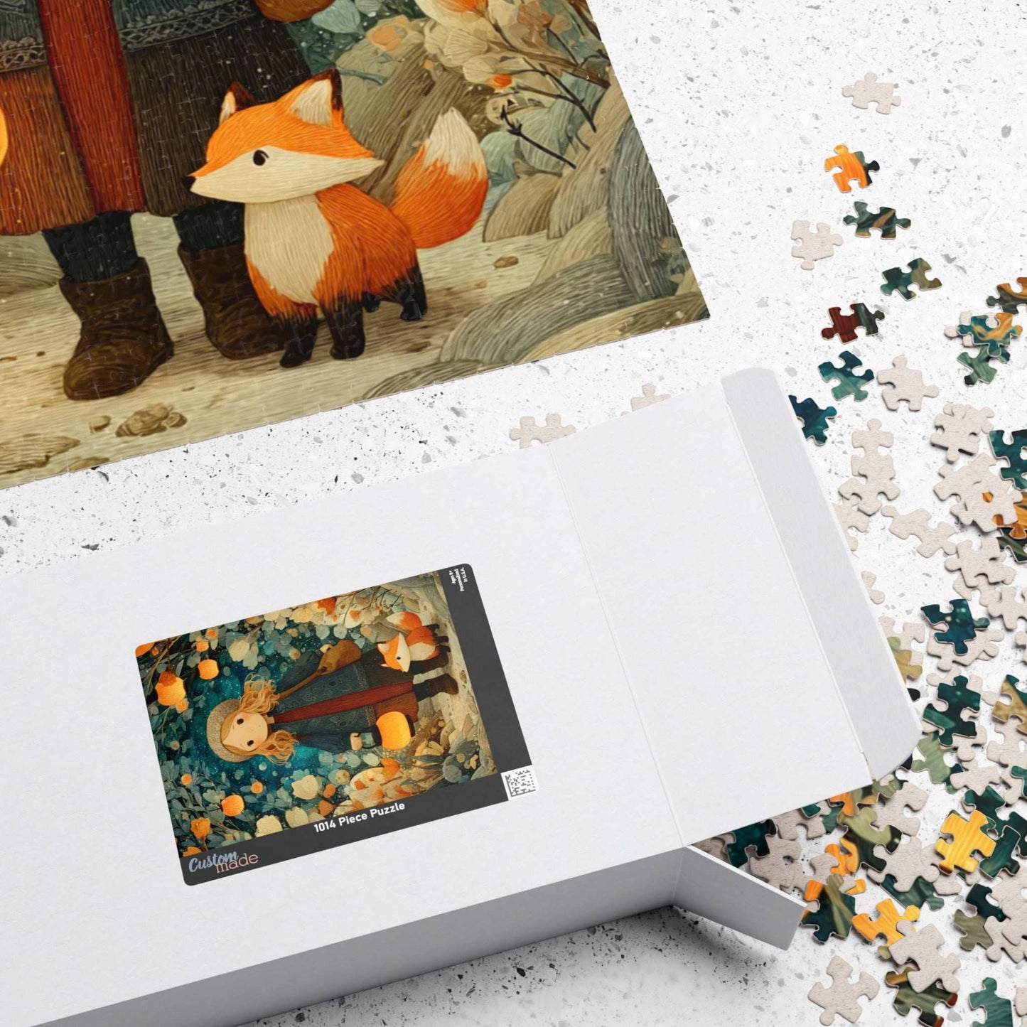 Autumn Adventure Jigsaw Puzzle - Girl and Chipmunk, Cartoon Storybook Seasonal Game for Family Activity, Cozy Nights, Puzzle Enthusiasts Puzzle The Puzzle Chest
