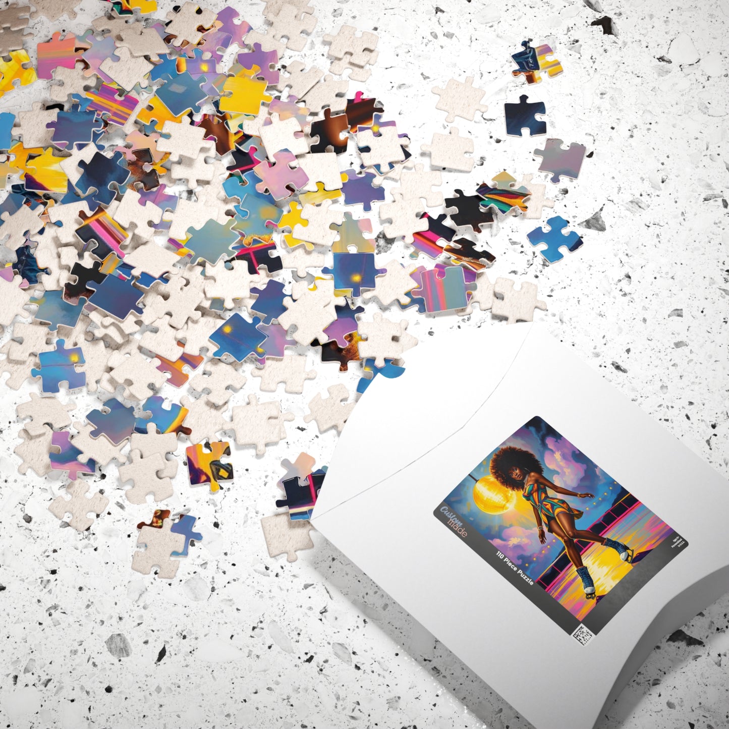 Retro Roller Skating Puzzle - Black Woman Jigsaw | Afrocentric Gift for Skating Enthusiast, Family Game Night, Nostalgic Home Entertainment Puzzle The Puzzle Chest