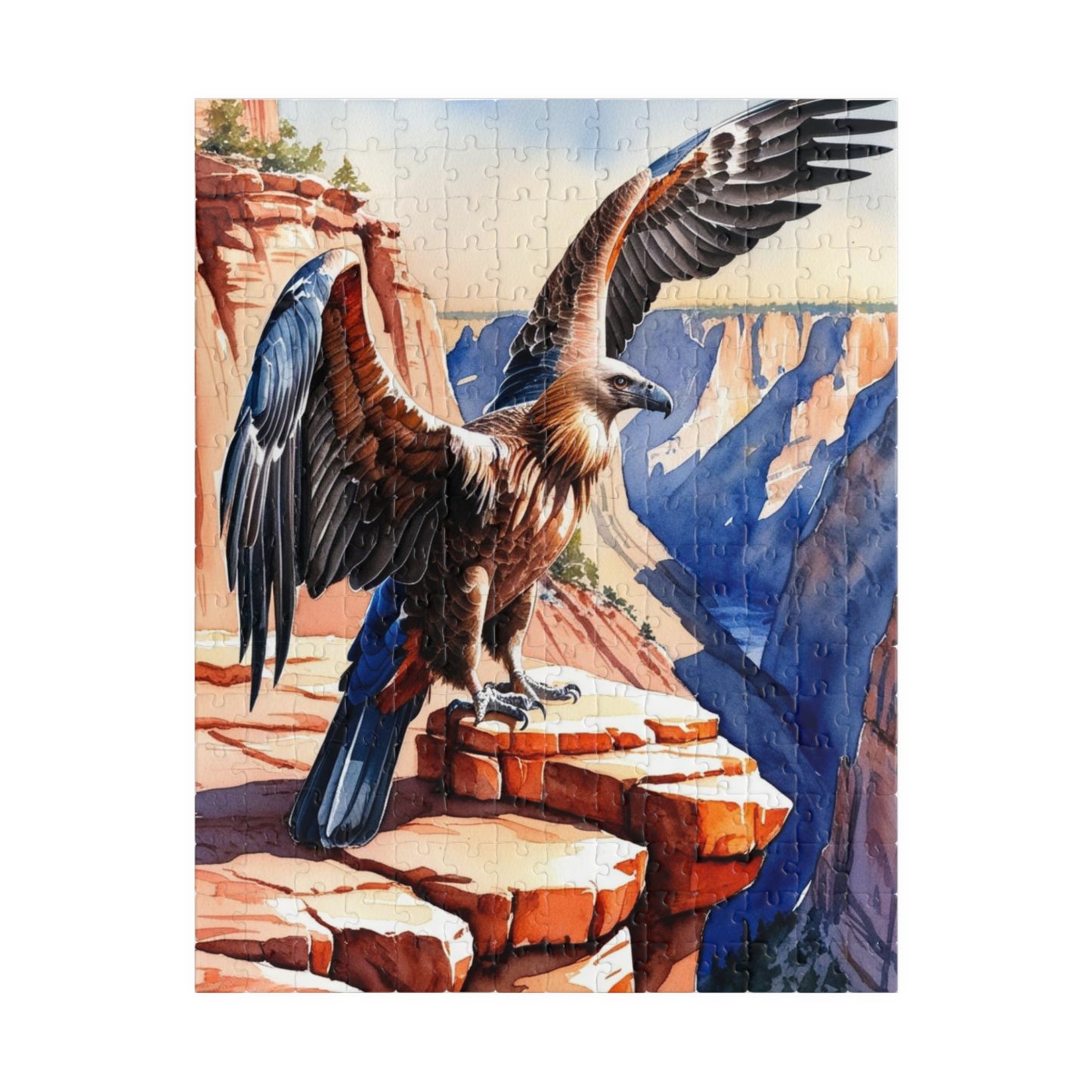 Puzzle - Golden Eagle Canyon Jigsaw Puzzle, 110/252/520/1014 Pieces, Wildlife Lover Gift, Nature Scene Art, Brain Teaser Game, Relaxing 252 pcs (Vertical) Puzzle The Puzzle Chest