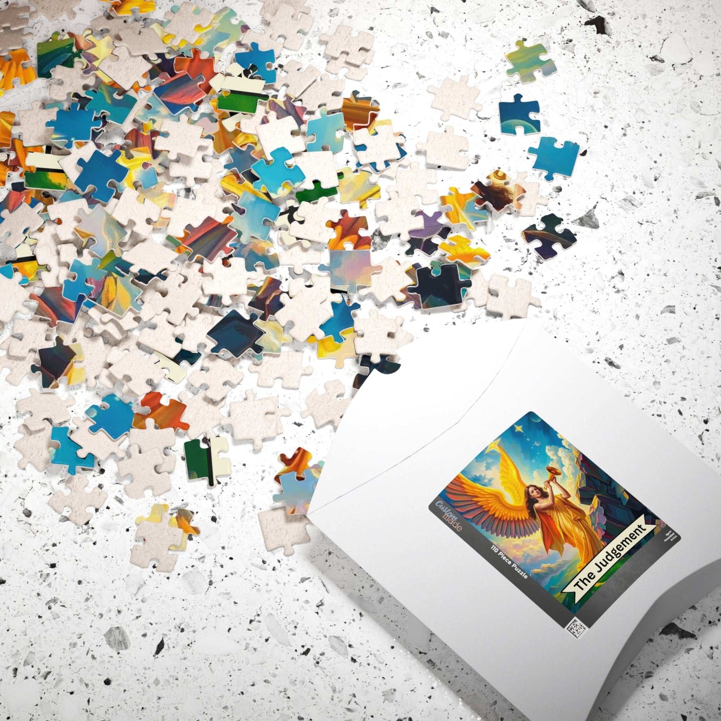 The Judgment Jigsaw Puzzle - Tarot Card Design, Elegant Woman Blowing Horn, 110-1014 Adult Game Night Fun, Mindful Activity, Relaxation Gift Puzzle The Puzzle Chest