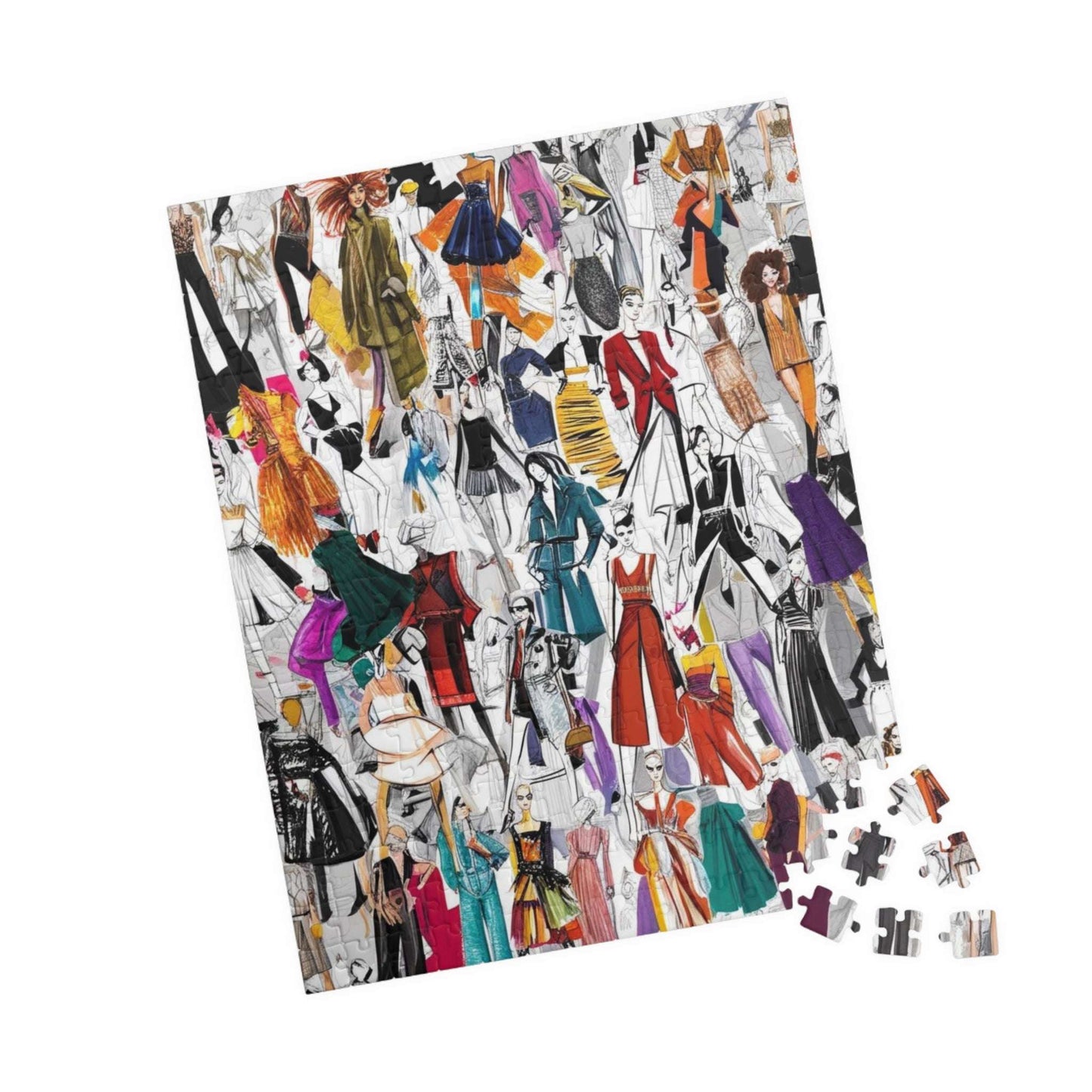 Fashion Illustration Collage Puzzle, Artistic Jigsaw for Fashion Lovers, Gift for Designers, Creative Activity, 110-1014 Piece Puzzle The Puzzle Chest