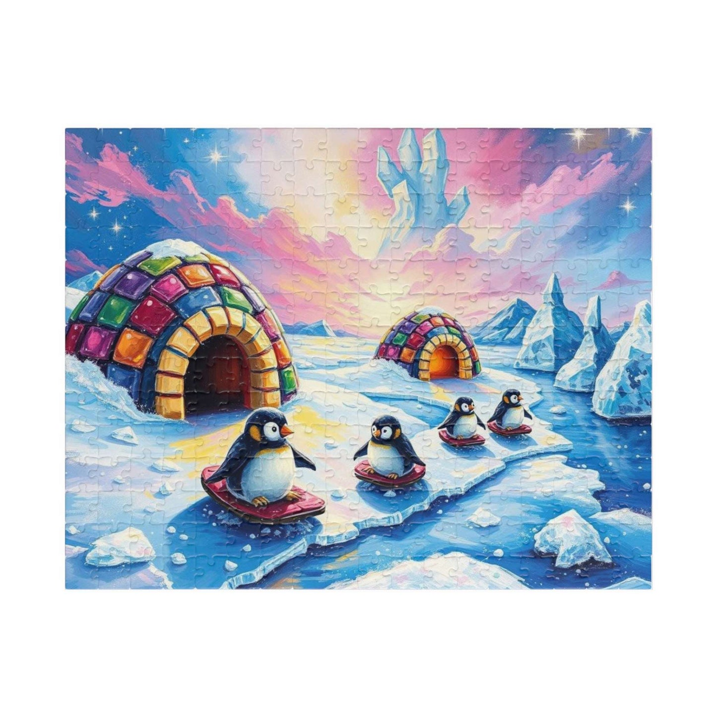 Arctic Whimsy Cozy Penguin Puzzle - 110-1014 Piece Winter Jigsaw, Fun Family or Solo Activity, Holiday or Birthday Gift, Senior Brain Teaser