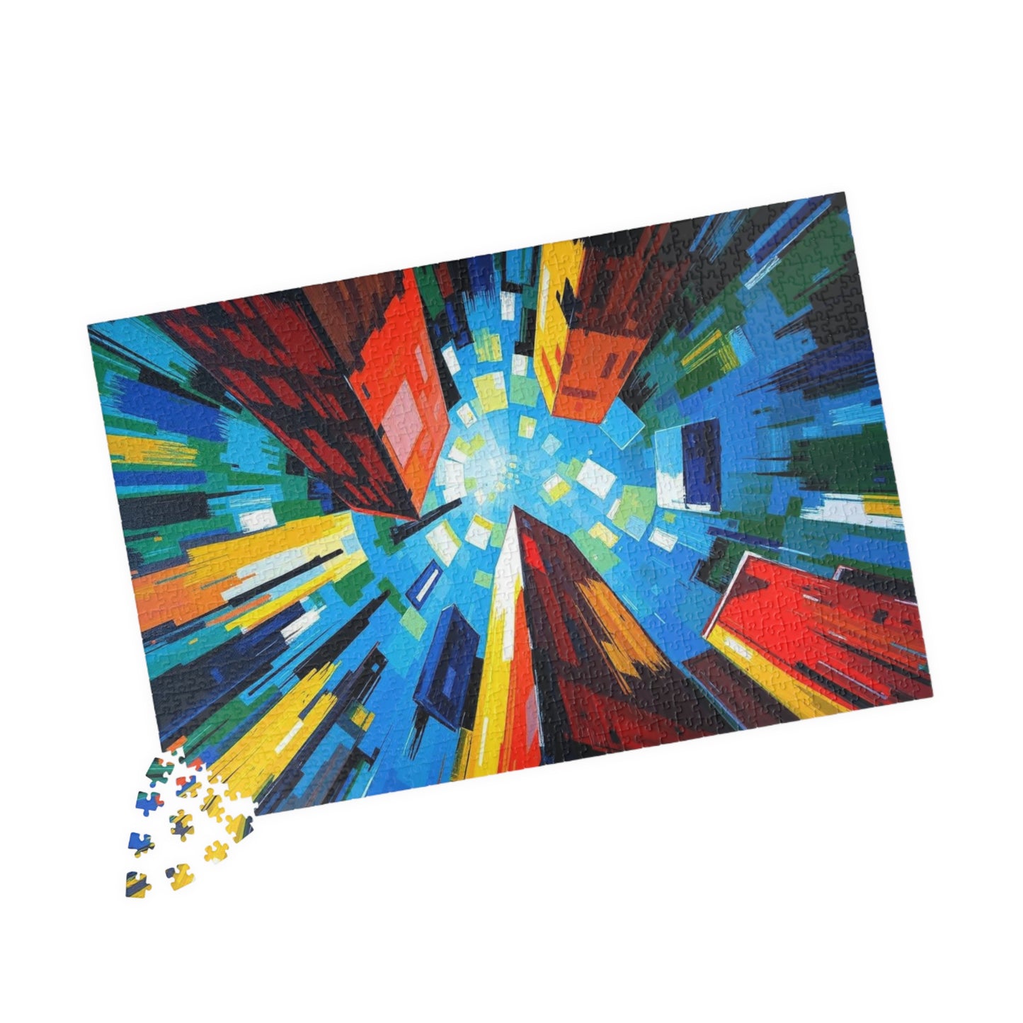 Colorful Cityscape Puzzle - Abstract Jigsaw Game for Fun Family Activity, Gift for Friend, Home Entertainment, Game Night Essential Puzzle The Puzzle Chest