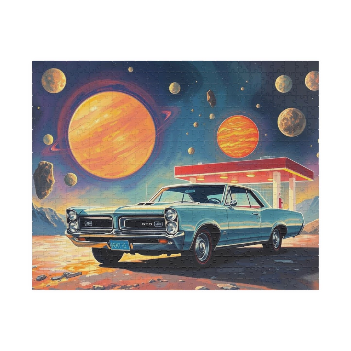 Vintage Car Space Puzzle - Ideal for Car Lovers & Puzzle Enthusiasts, Great Gift for Christmas, Birthdays, Family Fun Night, 110-1014 pieces 520 pcs (Horizontal) Puzzle The Puzzle Chest