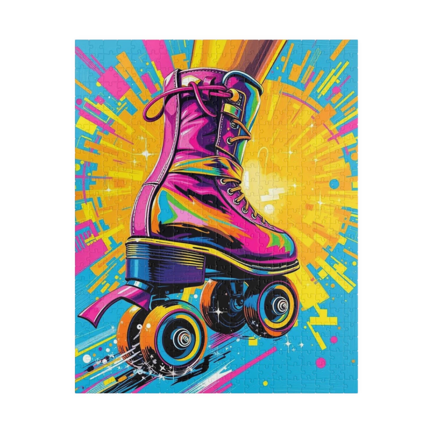 Colorful Roller Skate Puzzle | Pop Art Jigsaw Game | Fun Gift for Roller Skating Lovers | 110-1014 Piece | Family Game Night, Unique Home 520 pcs (Vertical) Puzzle The Puzzle Chest