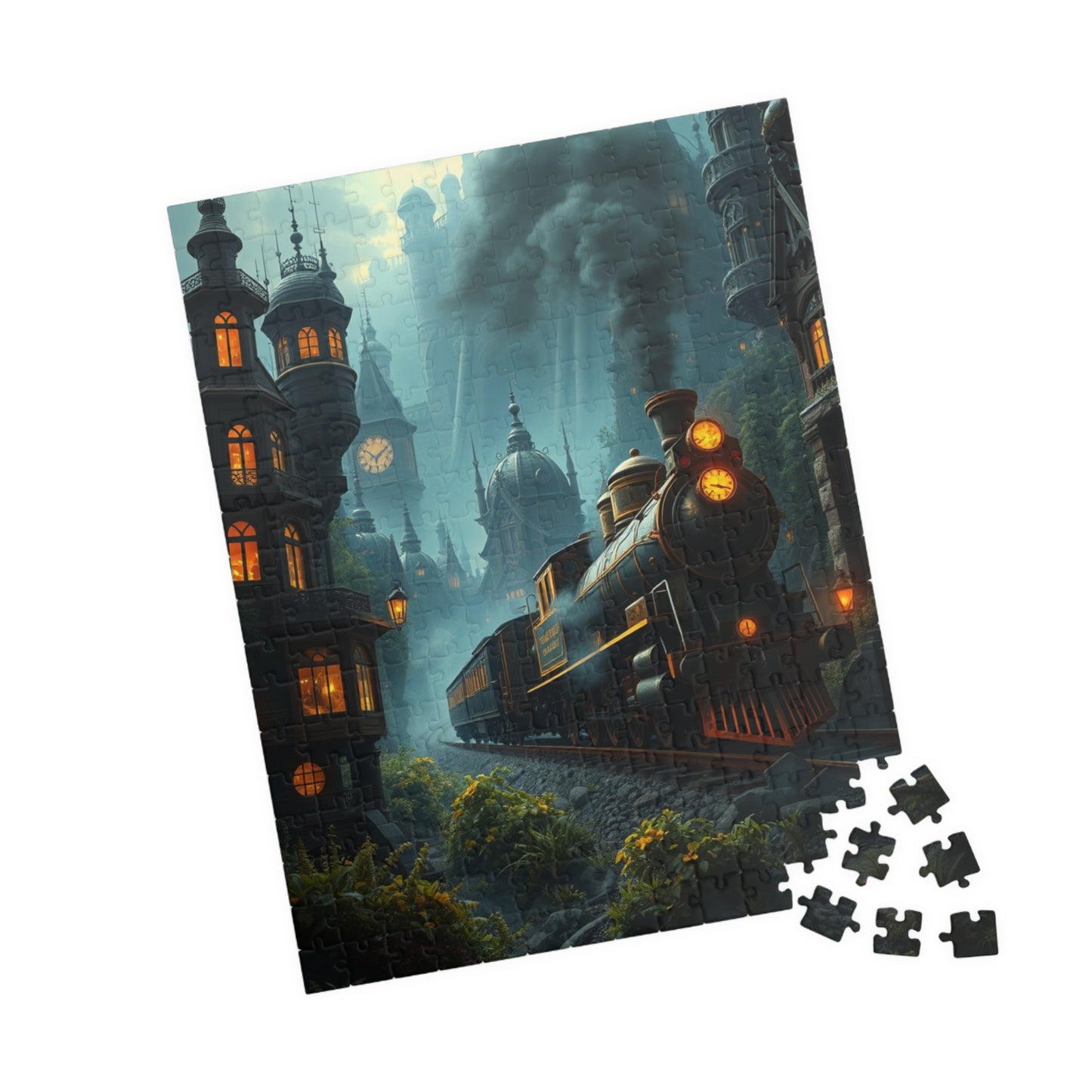 Steampunk Mystical Train Puzzle - Enchanting Steam Engine Design, Perfect for Gifts, Family Fun, Relaxing Activities, Puzzle Lovers Puzzle The Puzzle Chest