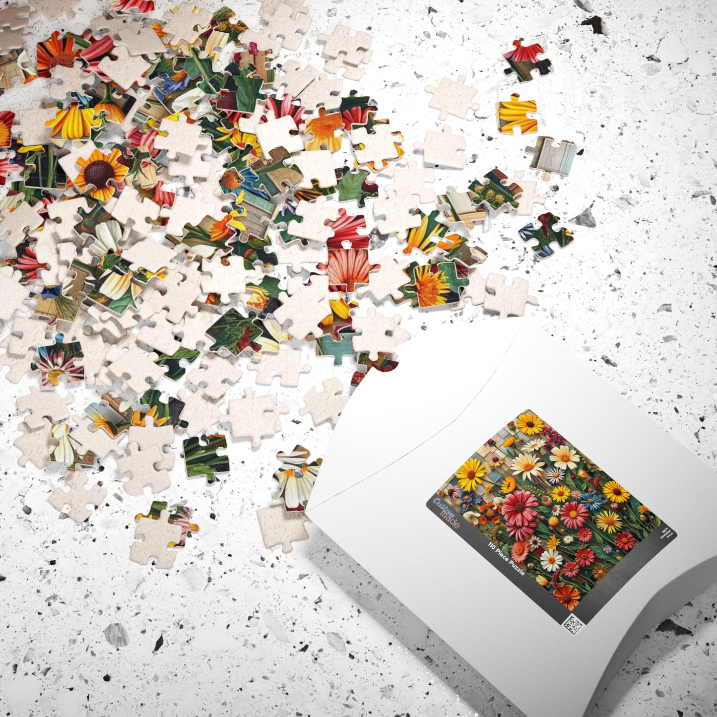 Vibrant Flower Garden Mosaic Puzzle | Perfect Gift for Nature Lovers and Art Enthusiasts, Family Bonding Activity, Birthday, and Relaxation Puzzle The Puzzle Chest