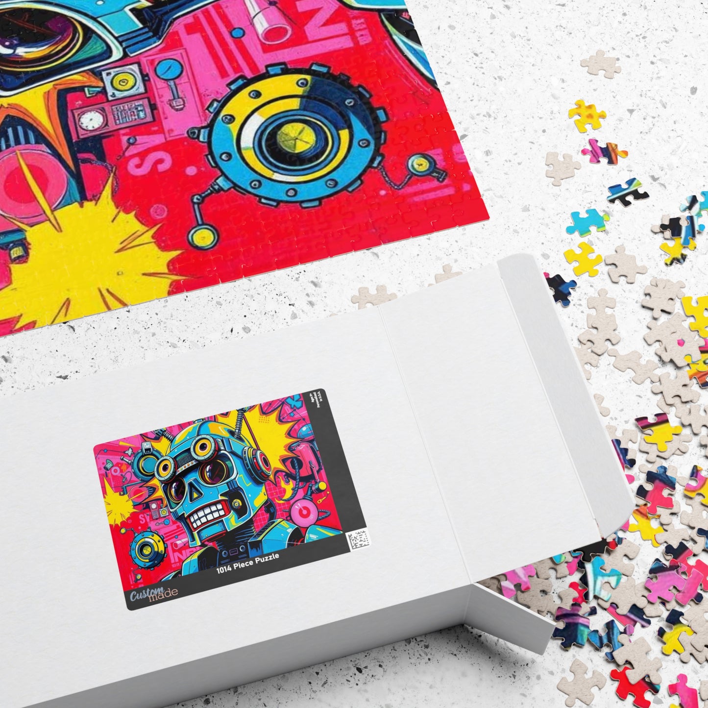 Whimsical Robot Puzzle, Colorful Pop Art Puzzle for Adults, Fun Gift for Family Game Night, Creative Birthday Holiday Gift Idea Puzzle The Puzzle Chest