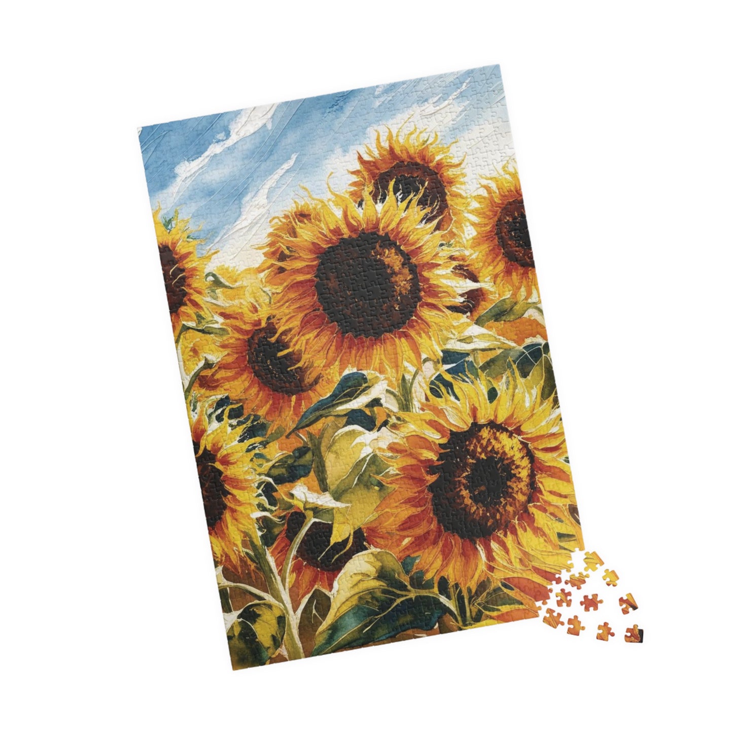 Sunflower Field Puzzle, Floral Jigsaw Game for Adult Home Entertainment, Family Game Night, Holiday Birthday Gift for Puzzle Loving Friends Puzzle The Puzzle Chest