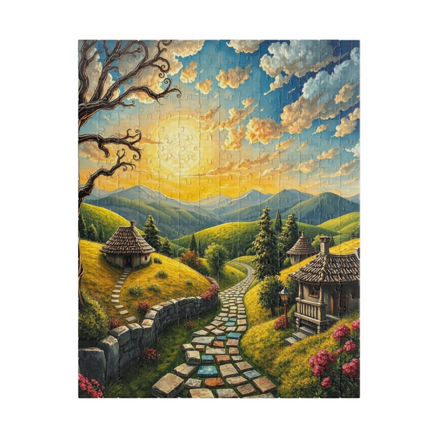 Scenic Mosaic Landscape Puzzle, 110-1014 Piece Jigsaw, Game Night Fun, Collectible Art, Family Activity Solo Fun, Gift for Puzzle Lovers 252 pcs (Vertical) Puzzle The Puzzle Chest