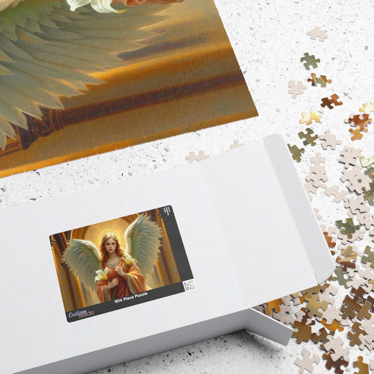 Golden Benediction Jigsaw Puzzle, Angel Puzzle, Religious Puzzle, Catholic Puzzle Gift for Puzzle Lover, Great for Indoor Home Entertainment Puzzle The Puzzle Chest