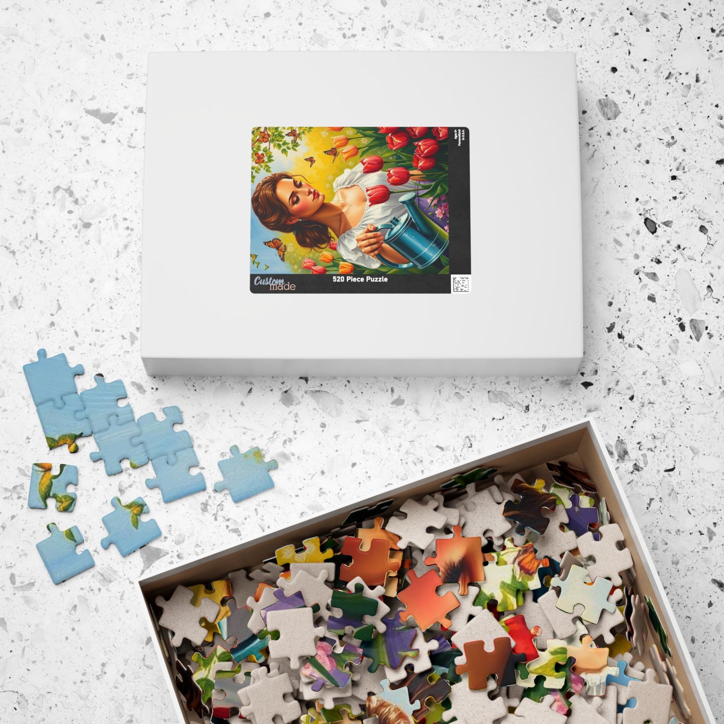 Spring Garden Puzzle - Beautiful Floral Jigsaw Puzzle for Adults, Perfect Gift for Nature Lovers, Family Fun Game Night, Relaxation Activity Puzzle The Puzzle Chest