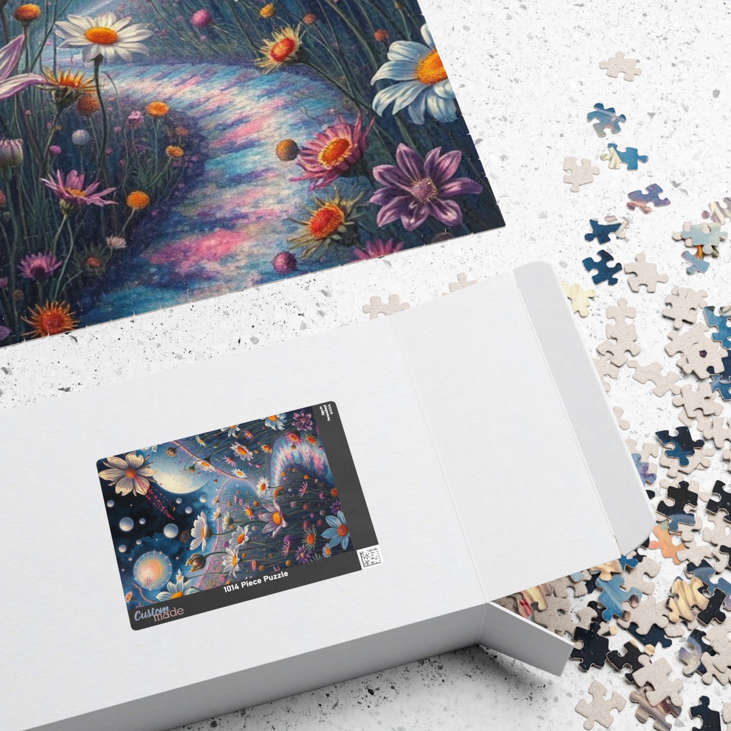 Wildflower Fantasy Puzzle, Surreal Floral Landscape Jigsaw Game for Adult, Mindfulness Activity Home Entertainment Puzzler Brain Teaser Gift Puzzle The Puzzle Chest