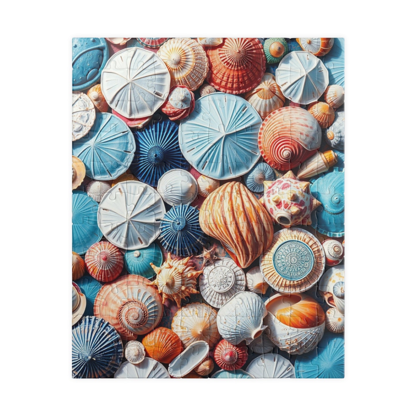 Seashell Collage Puzzle - 110/252/520/1014 Pieces, Marine Decor, Ocean Lover and Puzzle Enthusiast Gift, Family Fun, Beach-Themed Activity 110 pcs (Vertical) Puzzle The Puzzle Chest