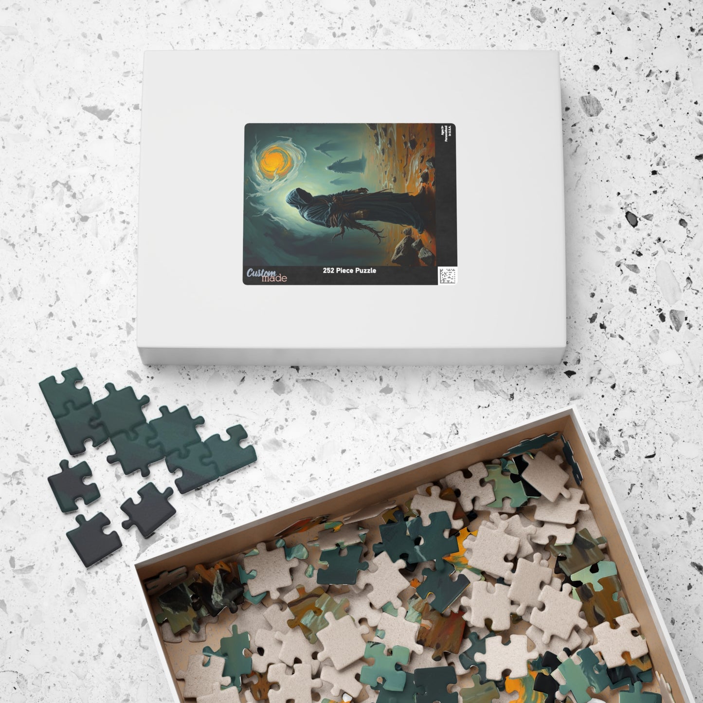 Mystical Dark Fantasy Puzzle - Tormented Figure in Barren Wasteland Gothic Art, Solo Fun or Family Game Night, Ideal Gift for Puzzle Lovers Puzzle The Puzzle Chest