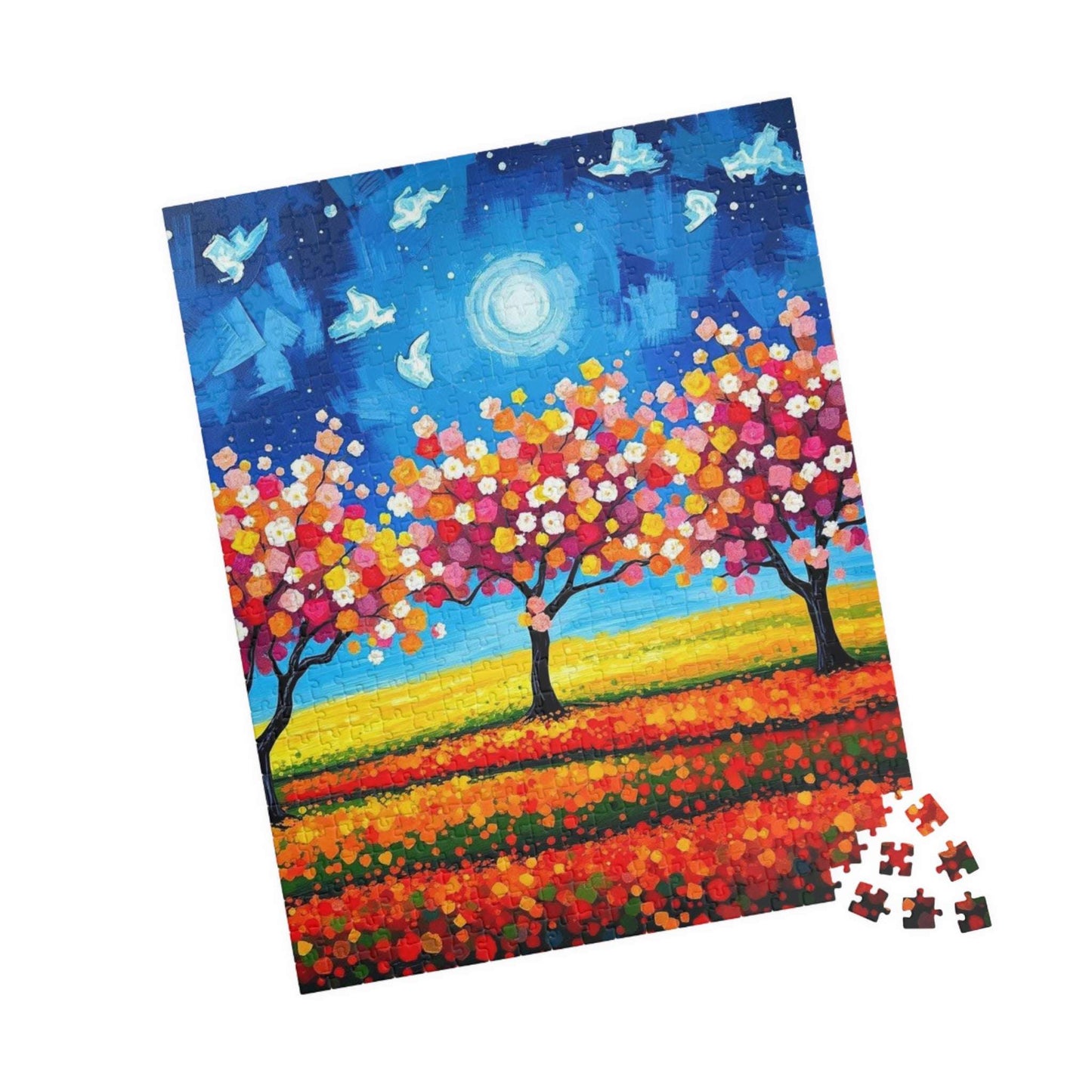 Colorful Fall Trees Puzzle | 110, 252, 520, 1014-piece Autumn Landscape Jigsaw | Best Gift for Nature Lovers, Puzzle Enthusiasts, Family Fun Puzzle The Puzzle Chest