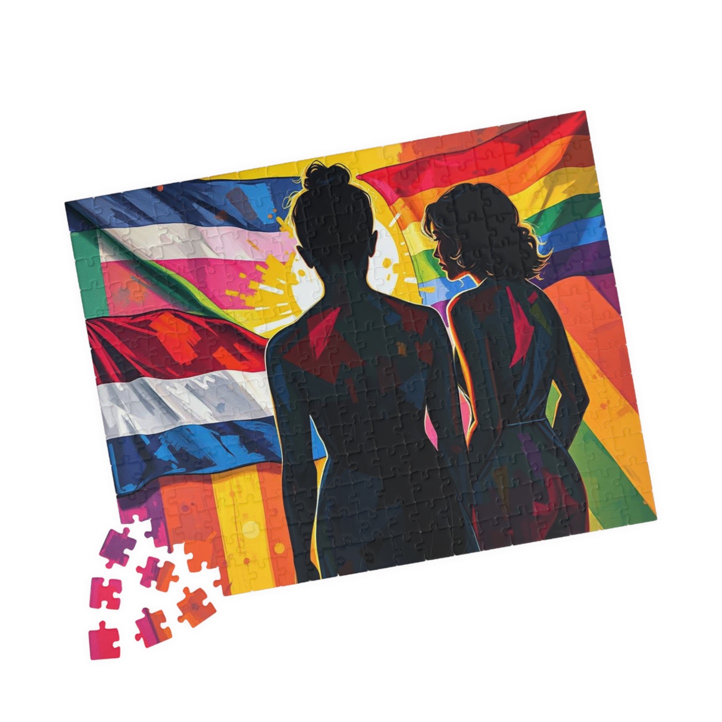 Shine Through Jigsaw Puzzle - A Puzzle of Pride, Pride Flags Puzzle, 110-1014 Piece Jigsaw for Family Fun, LGBTQ+ Gift, Group Activities Puzzle The Puzzle Chest